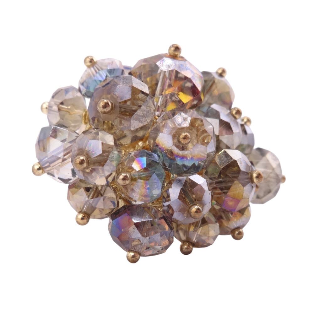 Crystal Ab Crystals Cluster Large Statement Goldt… - image 2